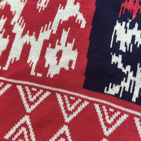 Urban Outfitters Red & Navy High-waist Knit Sweater Shorts Sz L | Sparkle & Fade - Picture 5 of 9